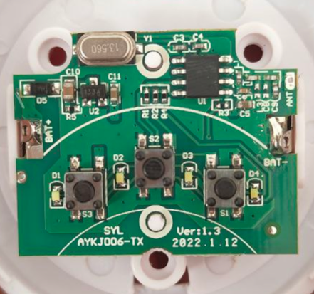 Inside the remote controller